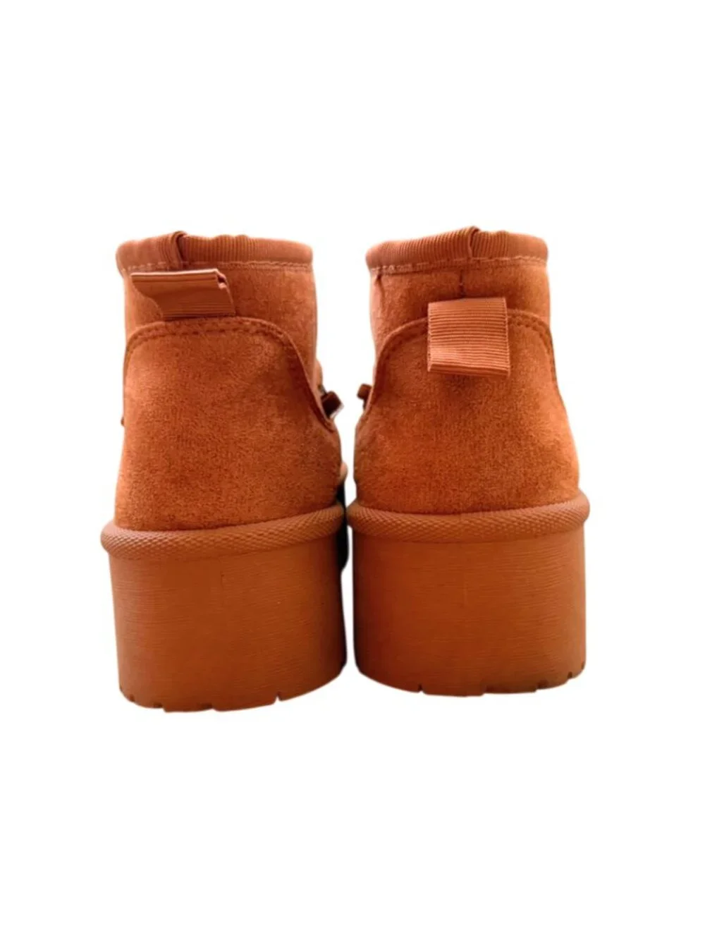 Mudd Brown Platform Mini Boots Faux Shearling Shoes Size US 5.5 / EU 35.5